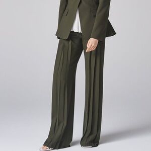 ADEAM Olive Green Boot Cut Pants